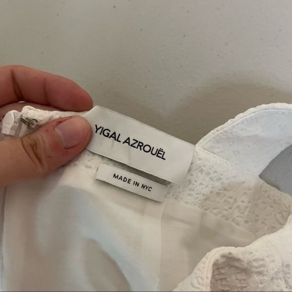 YIGAL AZROUEL CRINKLE TEXTURED PLEATED RUCHED BODY CON COCKTAIL MINI DRESS 10 - Picture 3 of 8